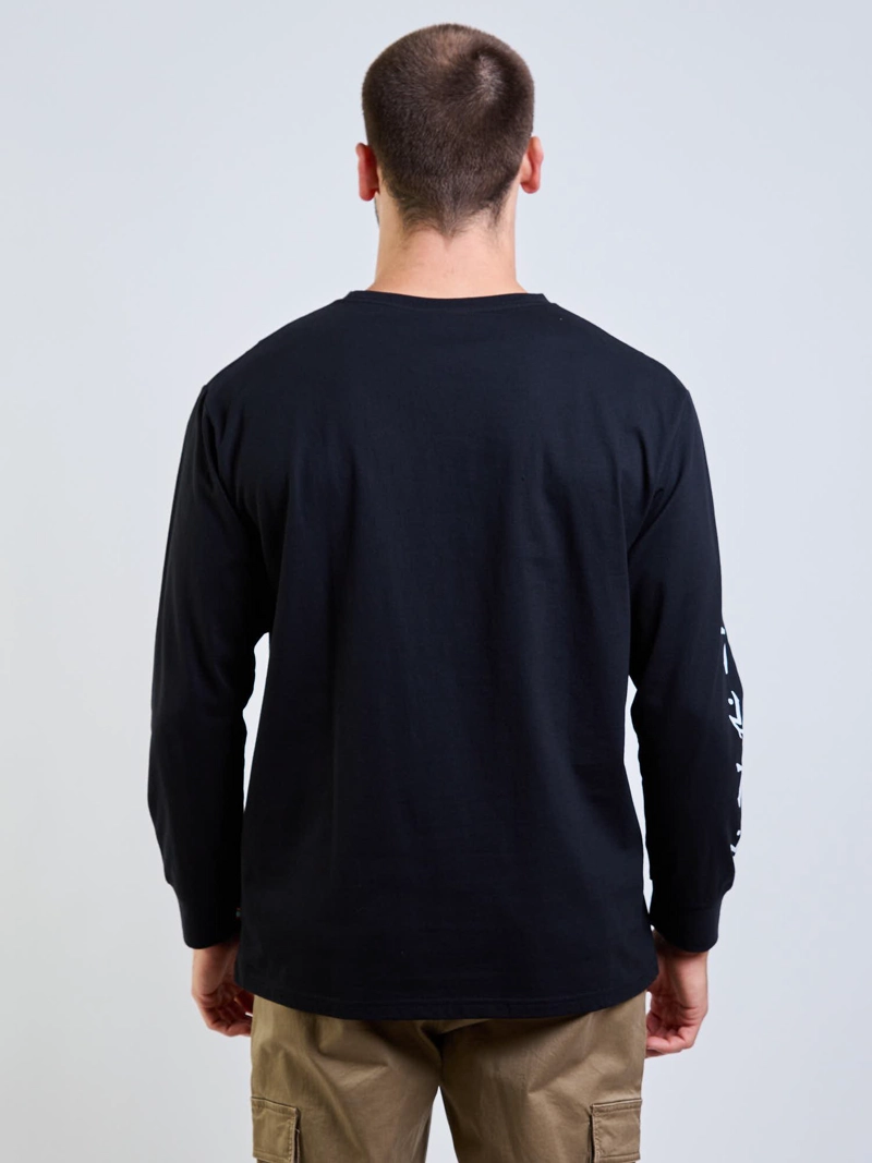 POLERA ML R LOGO NEGRO HOMBRE RUSTY - 5