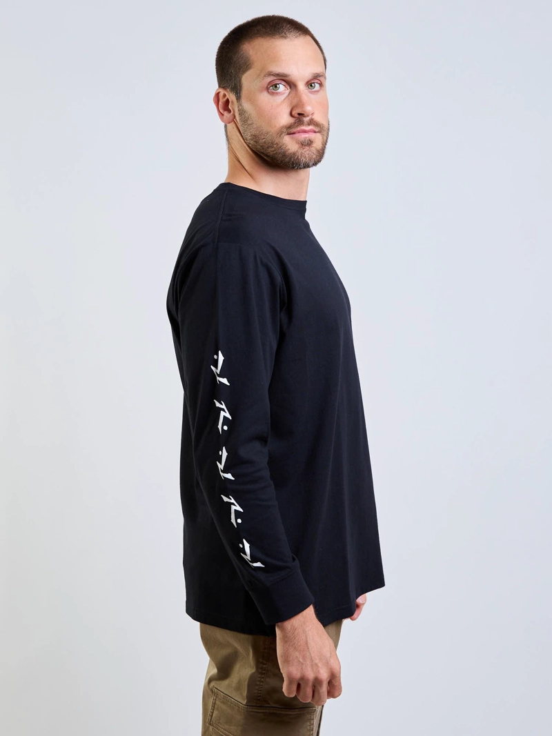 POLERA ML R LOGO NEGRO HOMBRE RUSTY - 6