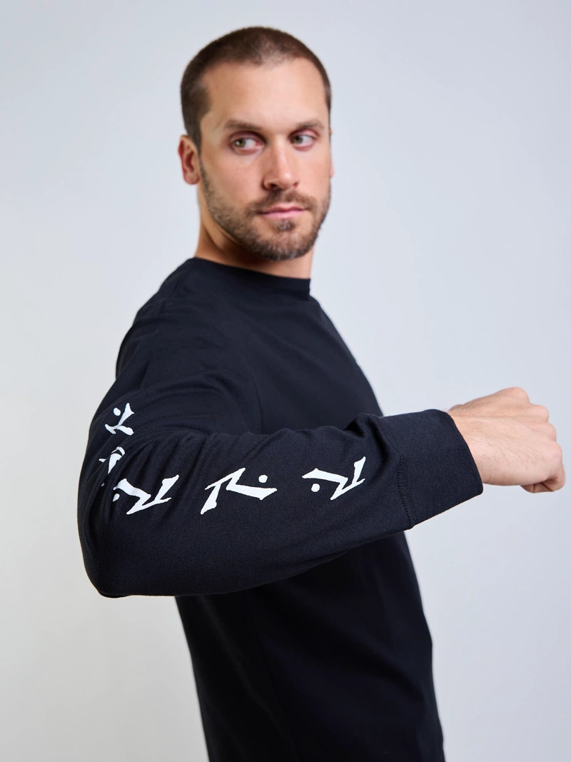 POLERA ML R LOGO NEGRO HOMBRE RUSTY - 7
