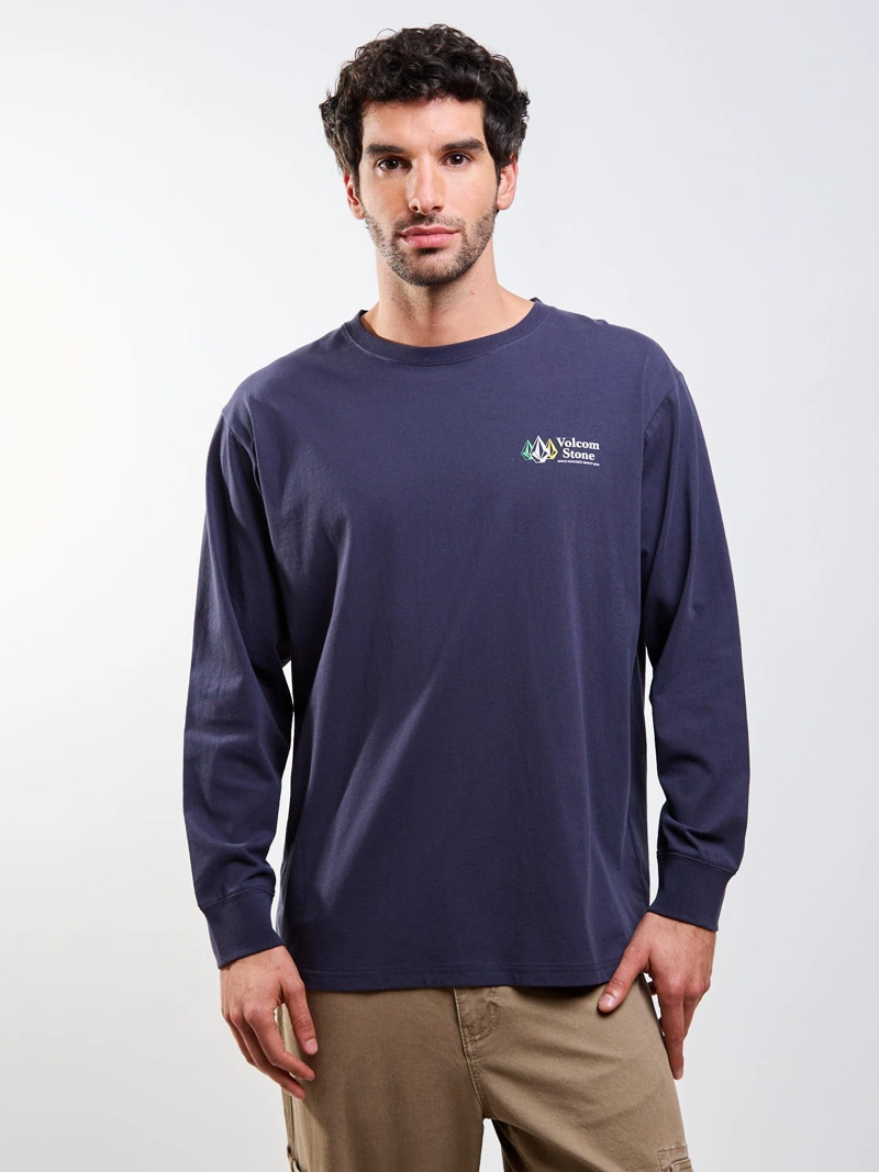 POLERA ML ICY EYES AZUL HOMBRE VOLCOM - 1