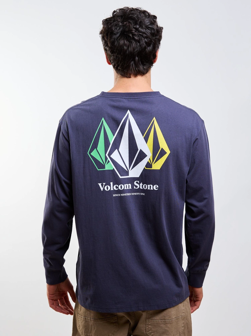 POLERA ML ICY EYES AZUL HOMBRE VOLCOM - 2