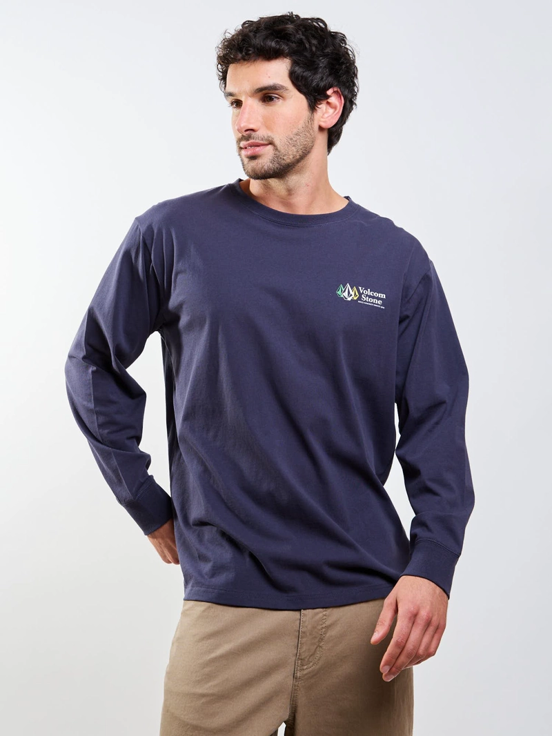 POLERA ML ICY EYES AZUL HOMBRE VOLCOM - 5