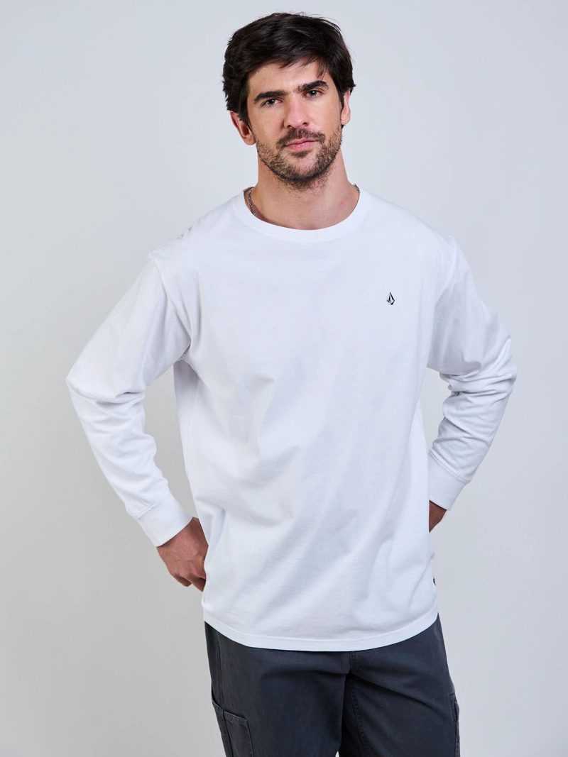 POLERA ML VLC STONE BLANCO HOMBRE VOLCOM - 5