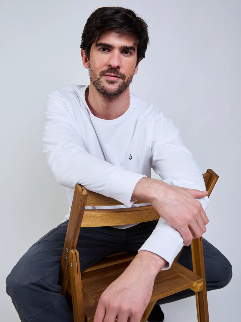 POLERA ML VLC STONE BLANCO HOMBRE VOLCOM - 6