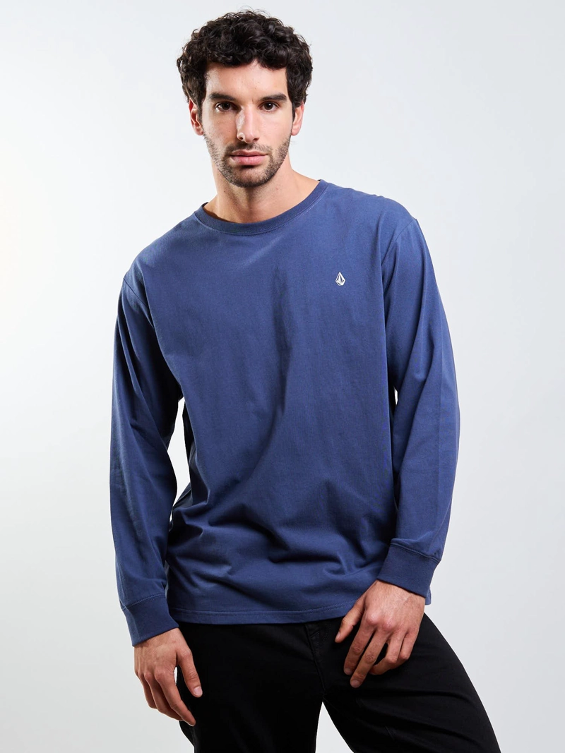 POLERA ML VLC STONE AZUL HOMBRE VOLCOM - 1