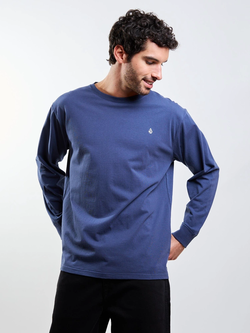POLERA ML VLC STONE AZUL HOMBRE VOLCOM - 5
