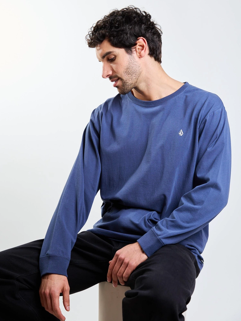 POLERA ML VLC STONE AZUL HOMBRE VOLCOM - 6