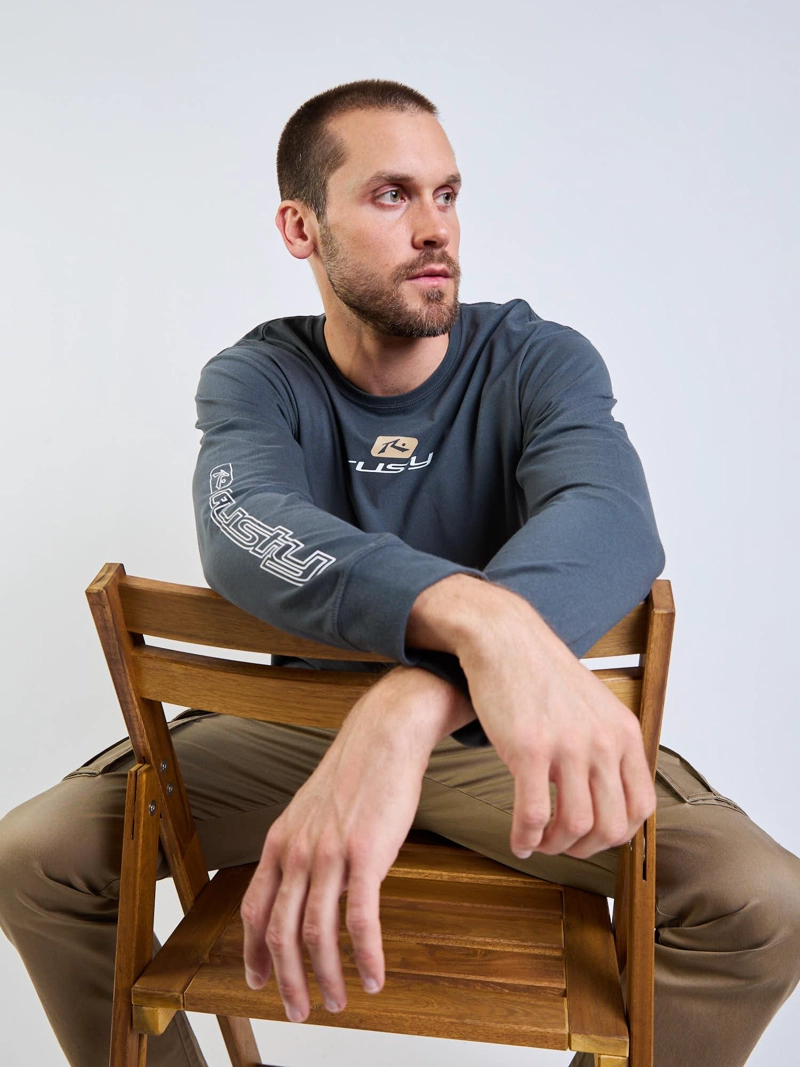 POLERA ML SPEED R GRIS HOMBRE RUSTY - 7