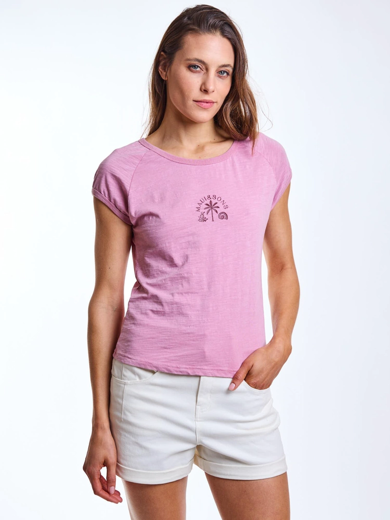 POLERA MC SORE ROSADO MUJER MAUI AND SONS - 6