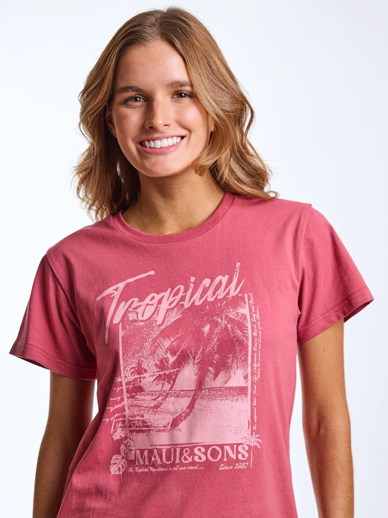 POLERA MC LIRA ROJO MUJER MAUI AND SONS - 4