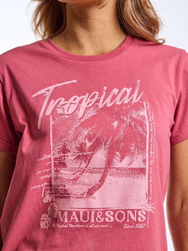 POLERA MC LIRA ROJO MUJER MAUI AND SONS - 5