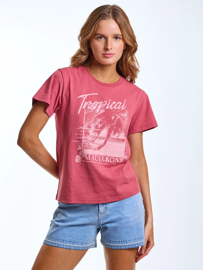 POLERA MC LIRA ROJO MUJER MAUI AND SONS - 6