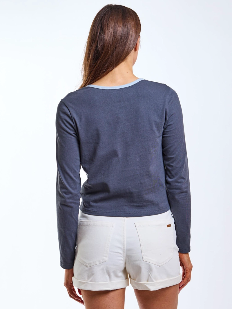 POLERA ML AQUA GRIS MUJER MAUI AND SONS - 2