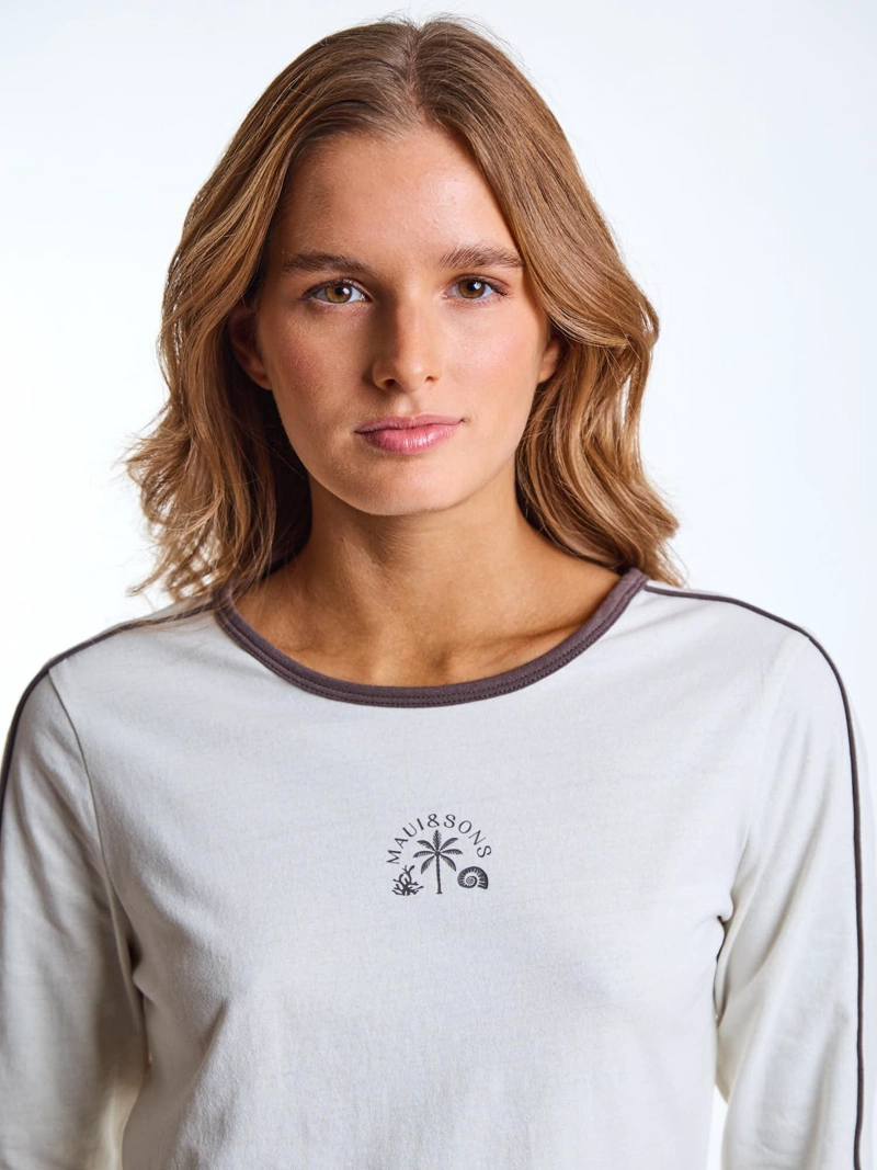 POLERA ML LUMA BEIGE MUJER MAUI AND SONS - 4