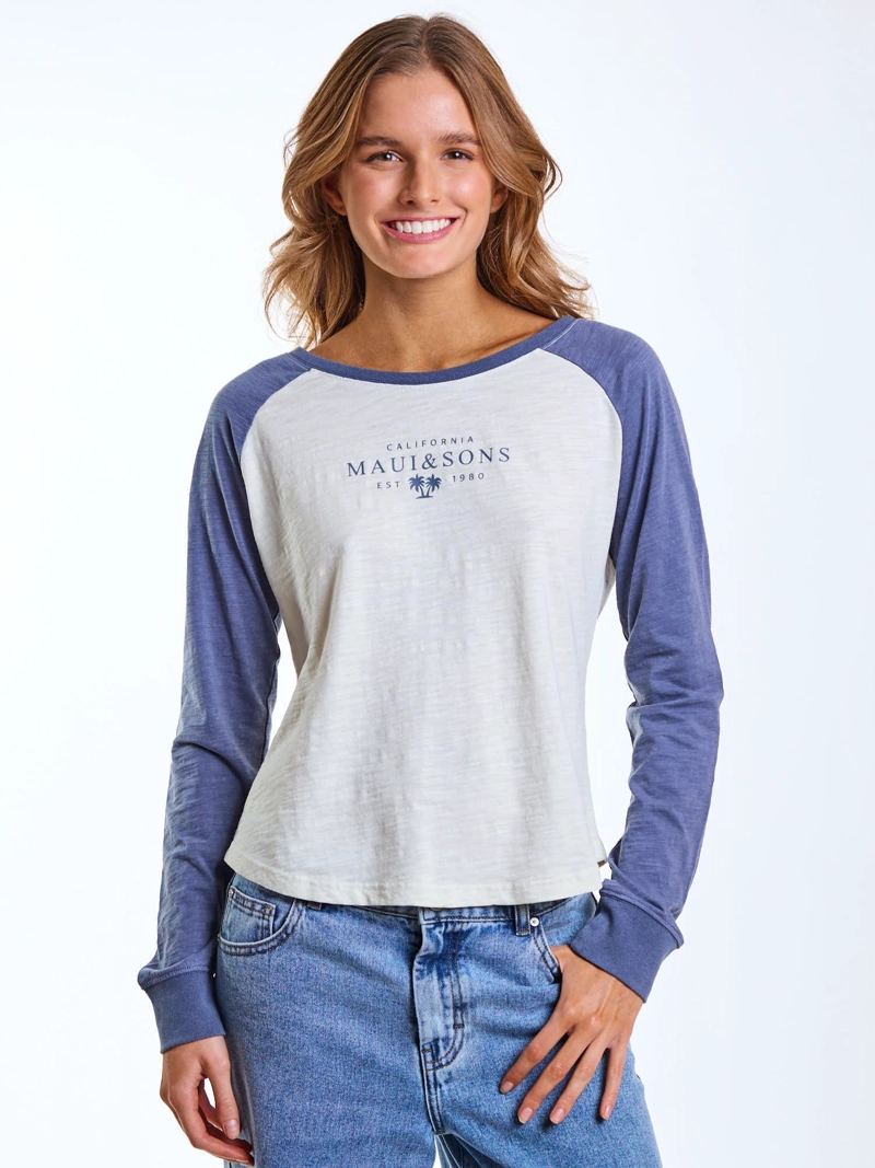 POLERA ML SOLA CELESTE MUJER MAUI AND SONS - 1