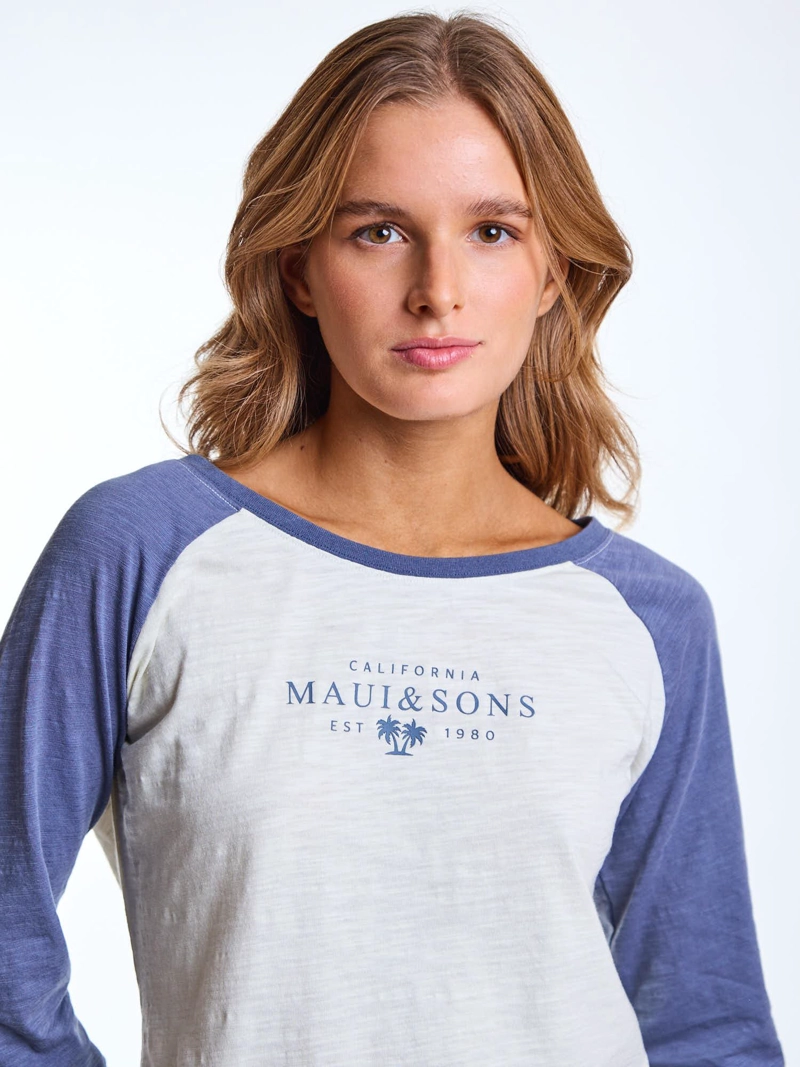 POLERA ML SOLA CELESTE MUJER MAUI AND SONS - 4