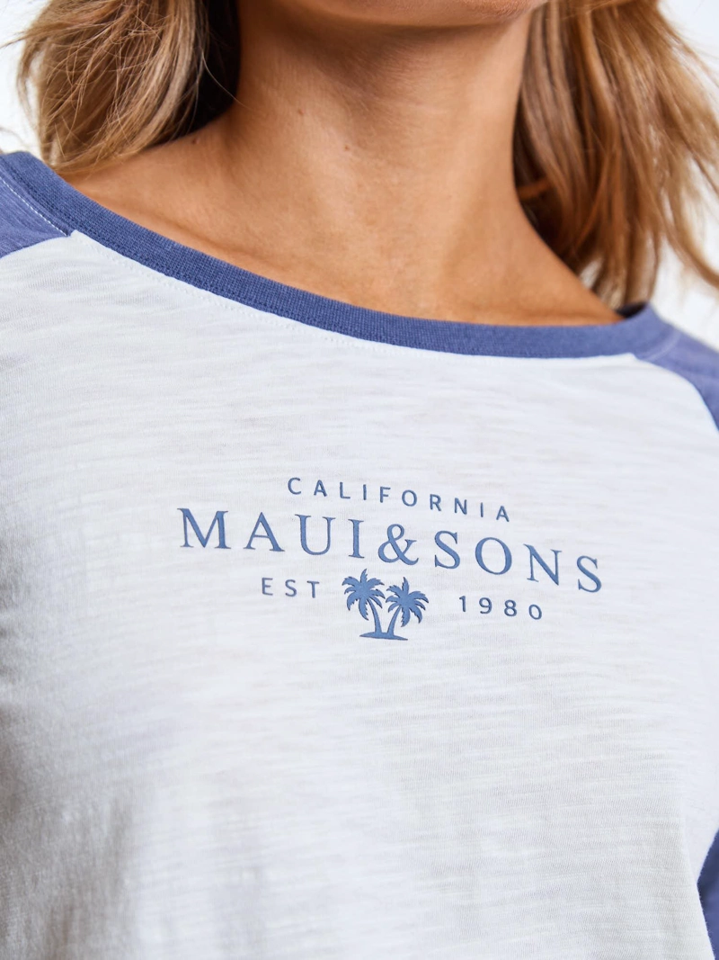 POLERA ML SOLA CELESTE MUJER MAUI AND SONS - 5