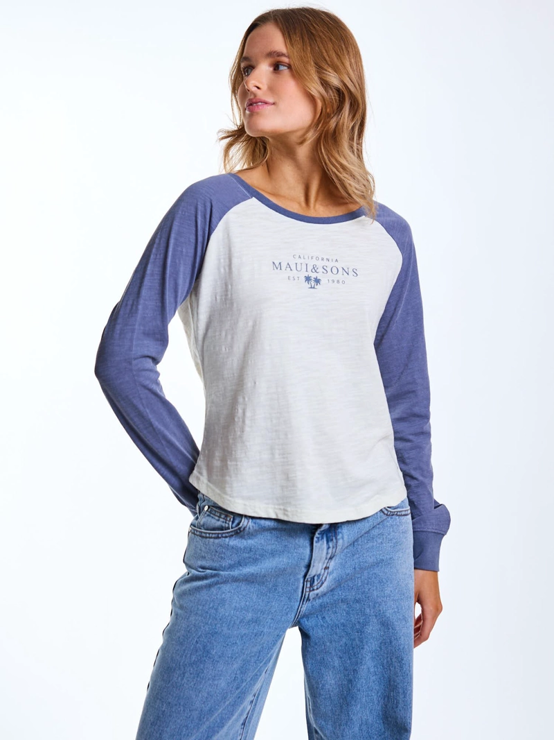POLERA ML SOLA CELESTE MUJER MAUI AND SONS - 6