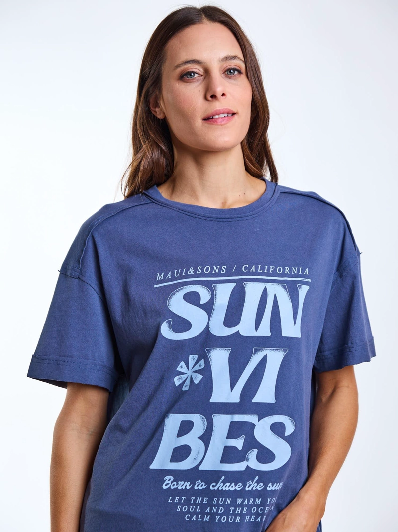 POLERA MC AINA CELESTE MUJER MAUI AND SONS - 4