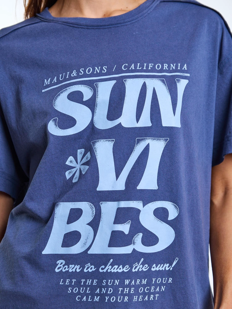 POLERA MC AINA CELESTE MUJER MAUI AND SONS - 5
