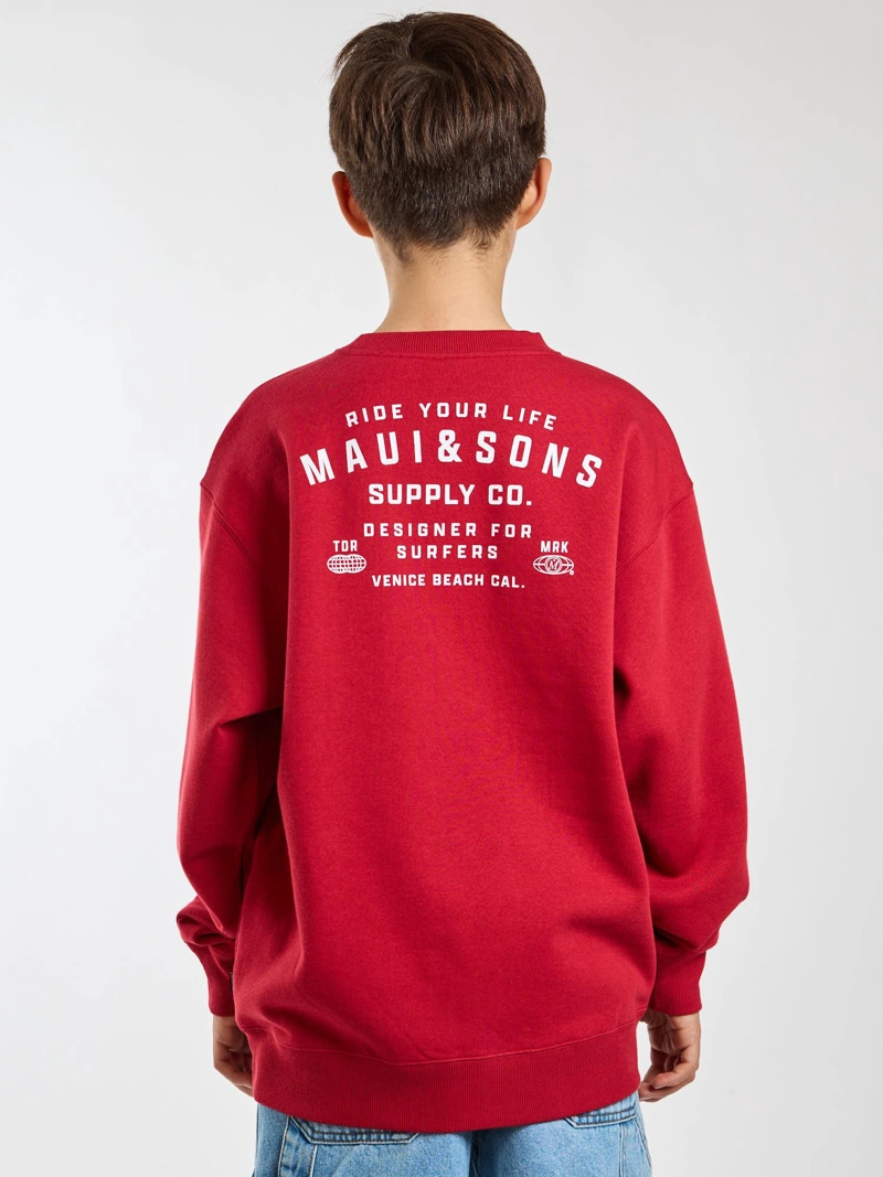 POLERON CR MAKAI ROJO INFANTIL MAUI AND SONS - 2