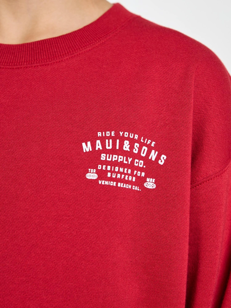 POLERON CR MAKAI ROJO INFANTIL MAUI AND SONS - 6