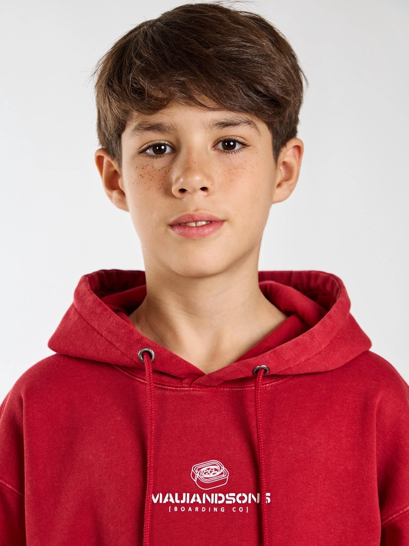 POLERON CANGURO KOKUA ROJO INFANTIL MAUI AND SONS - 4