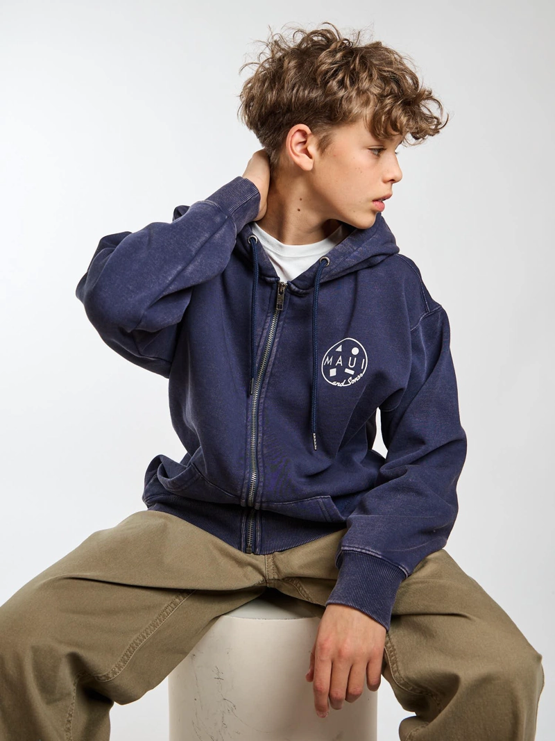 POLERON FZ PALI AZUL INFANTIL MAUI AND SONS - 7