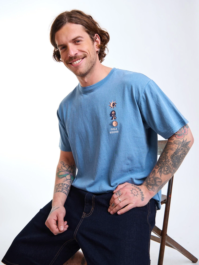 POLERA MC SUN CELESTE HOMBRE MAUI AND SONS - 8