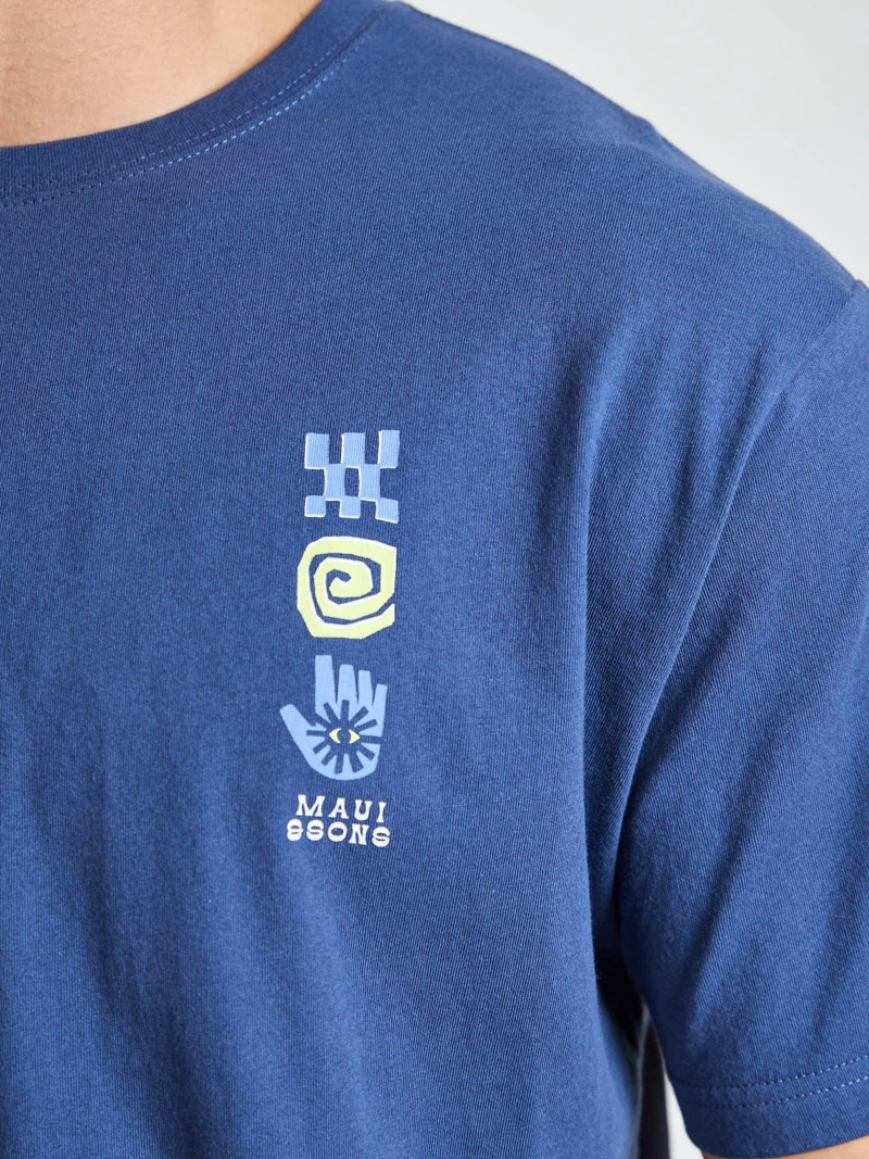 POLERA MC ALOHA AZUL HOMBRE MAUI AND SONS - 6