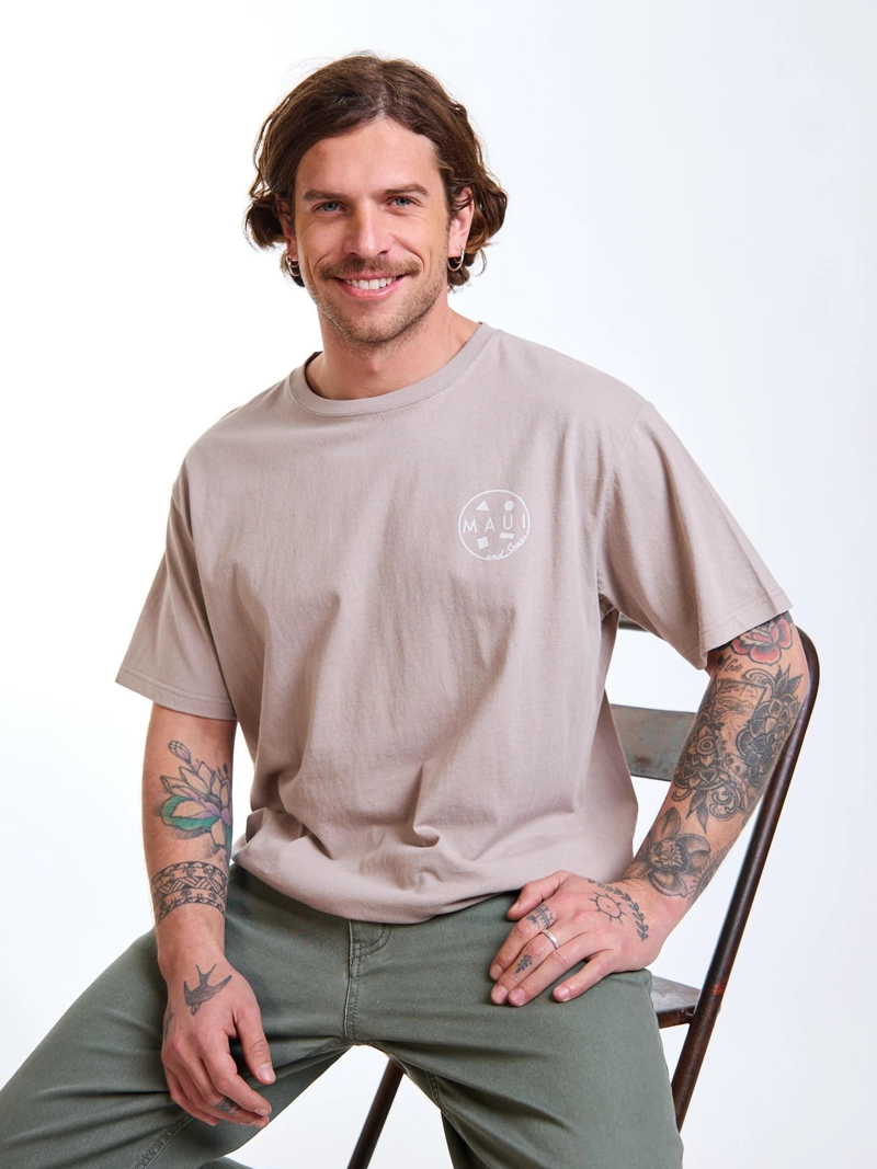 POLERA MC PALMS BEIGE HOMBRE MAUI AND SONS - 7