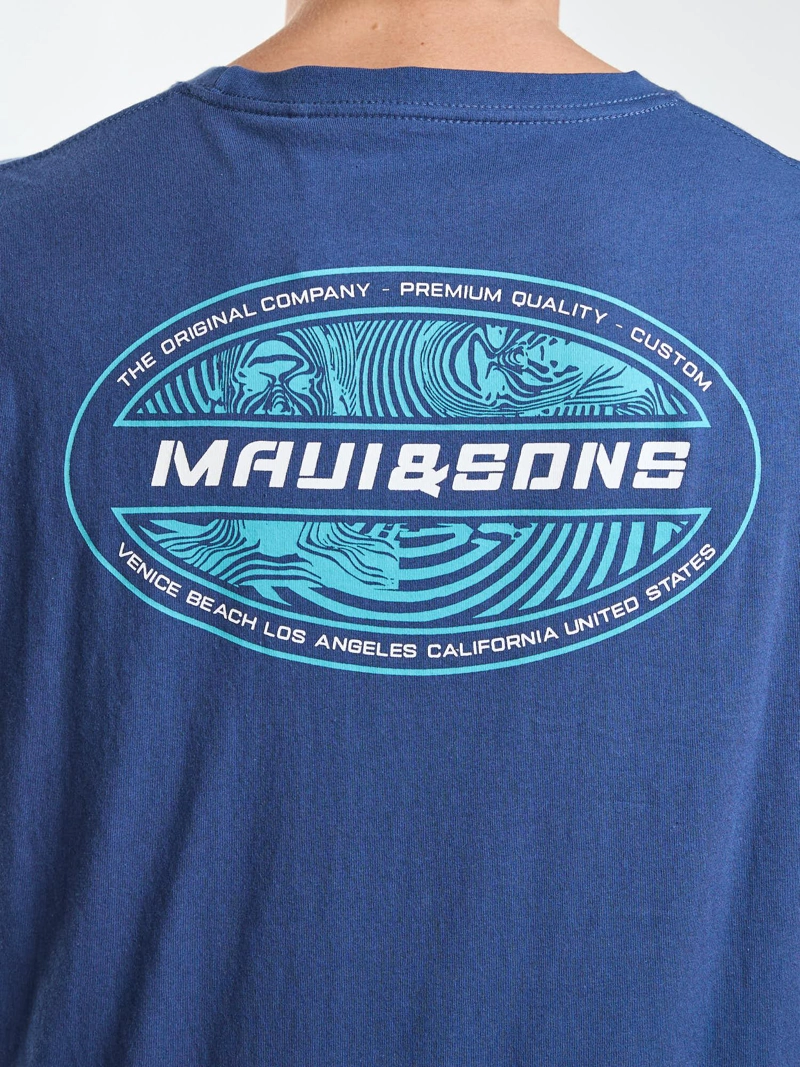 POLERA MC DRIFT AZUL HOMBRE MAUI AND SONS - 4
