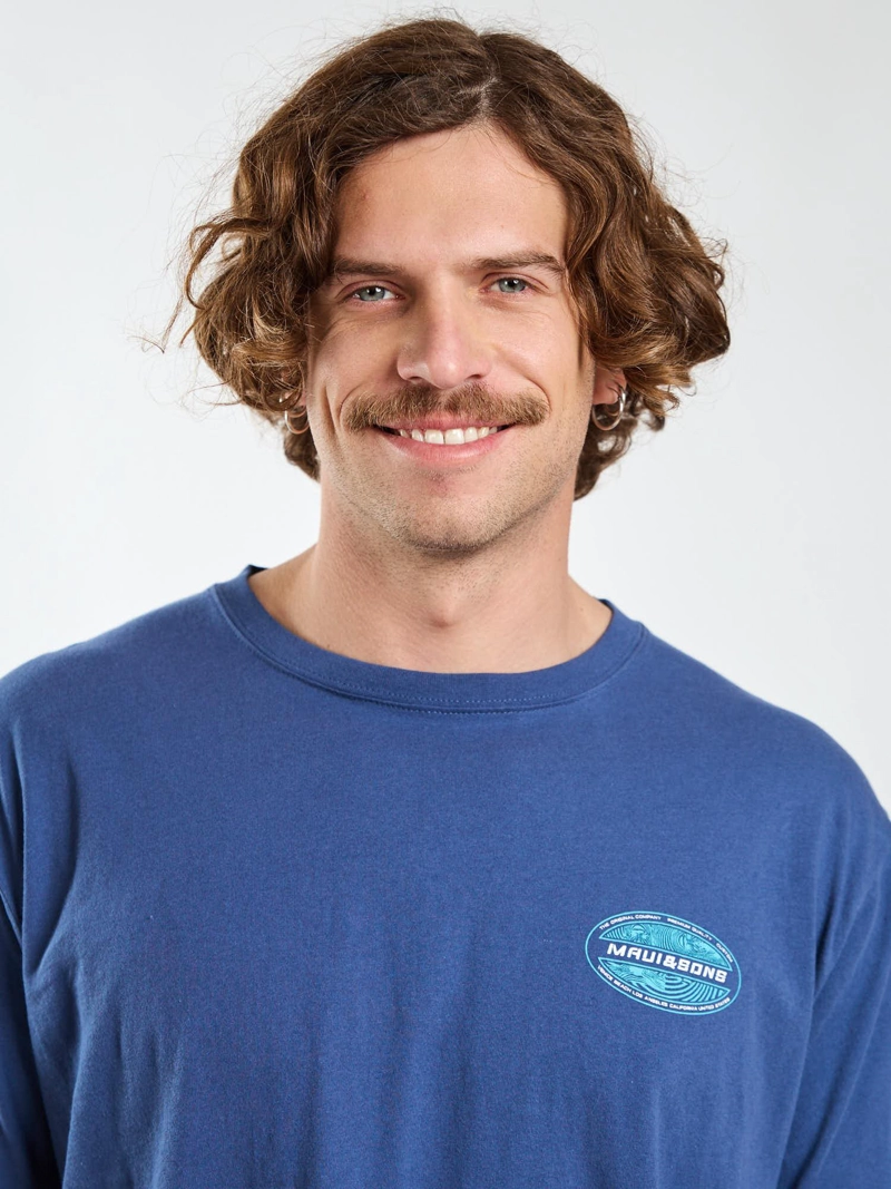POLERA MC DRIFT AZUL HOMBRE MAUI AND SONS - 5