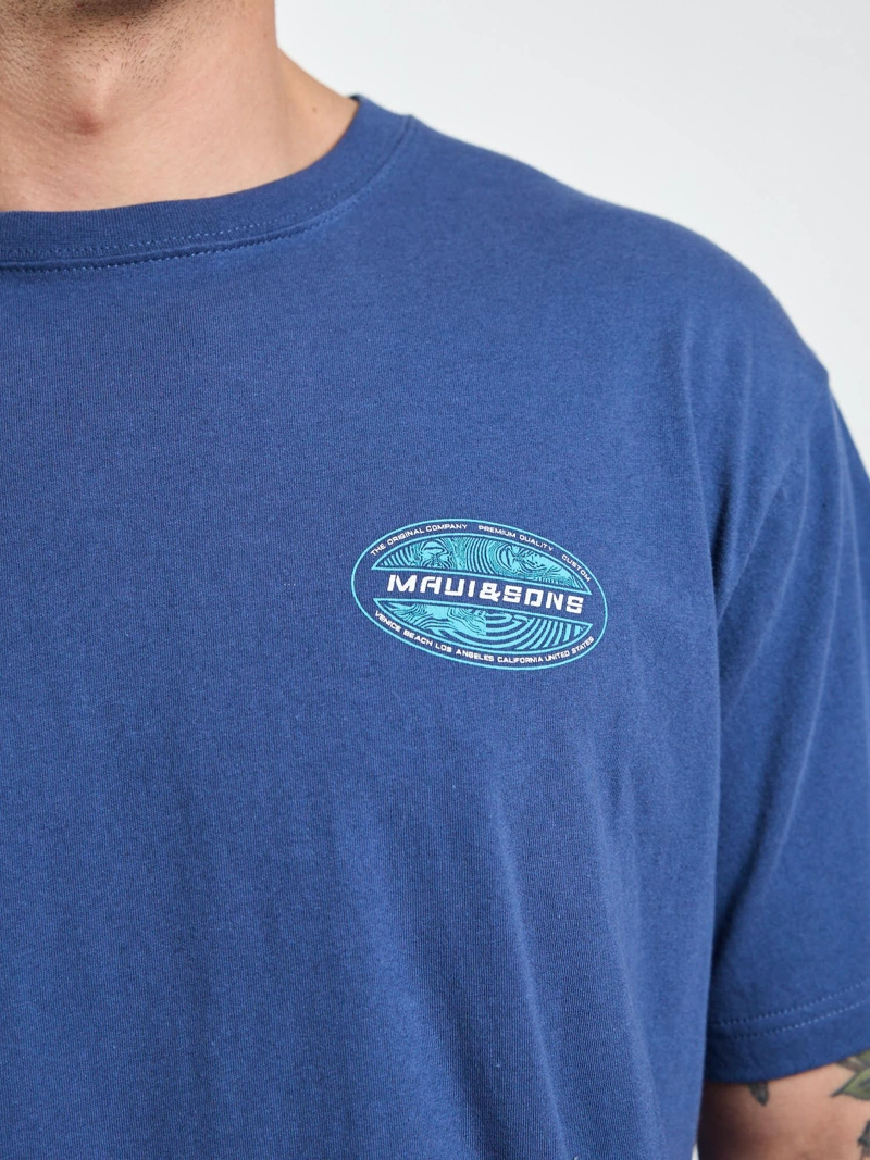 POLERA MC DRIFT AZUL HOMBRE MAUI AND SONS - 6