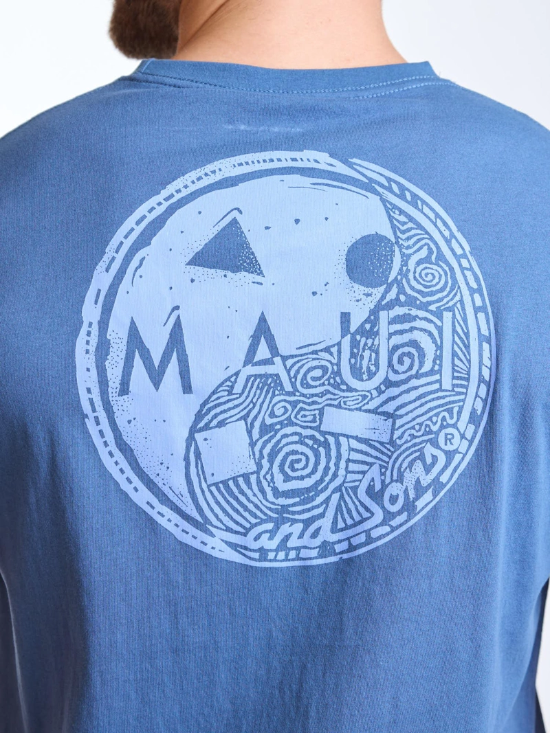 POLERA MC BREEZE AZUL HOMBRE MAUI AND SONS - 4