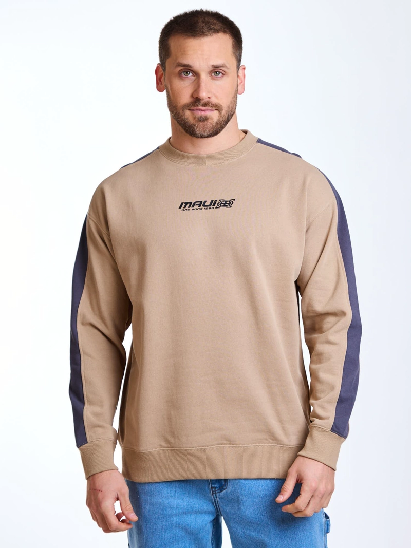 POLERON CR HIGHWAY BEIGE HOMBRE MAUI AND SONS - 1