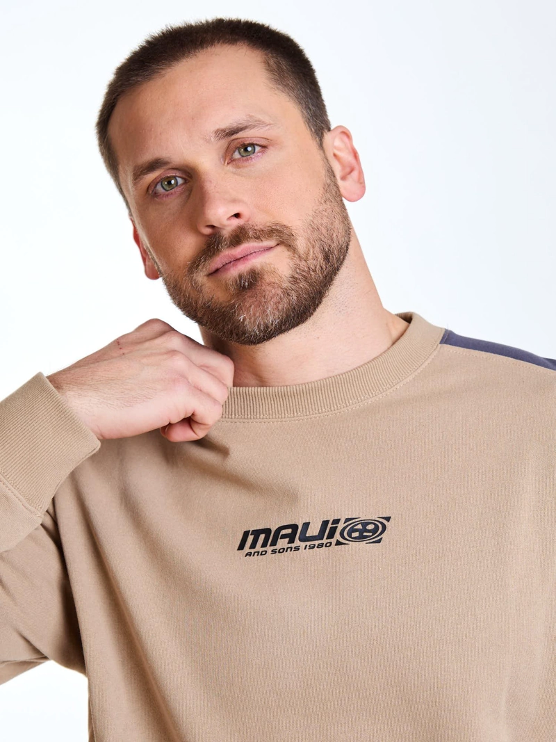 POLERON CR HIGHWAY BEIGE HOMBRE MAUI AND SONS - 4