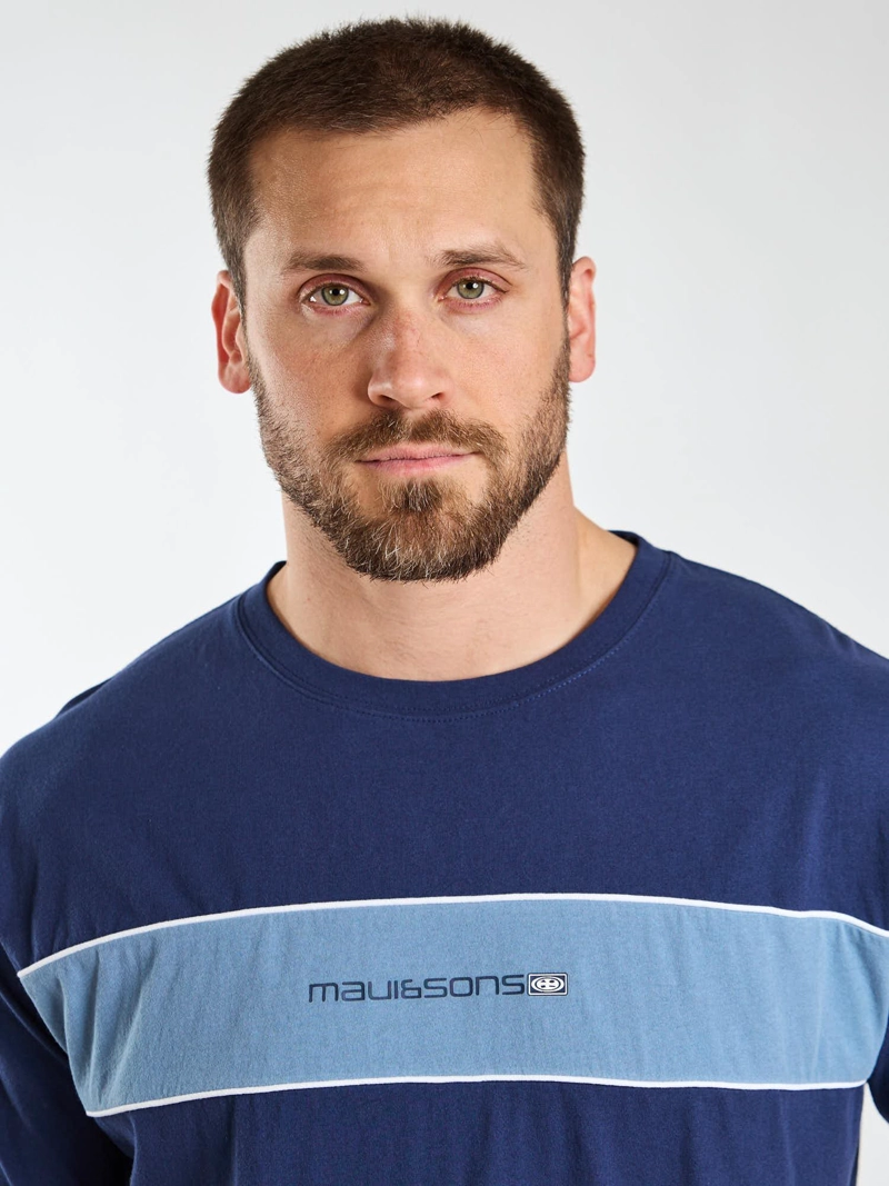 POLERA MC SURF  BLOCK AZUL HOMBRE MAUI AND SONS - 4