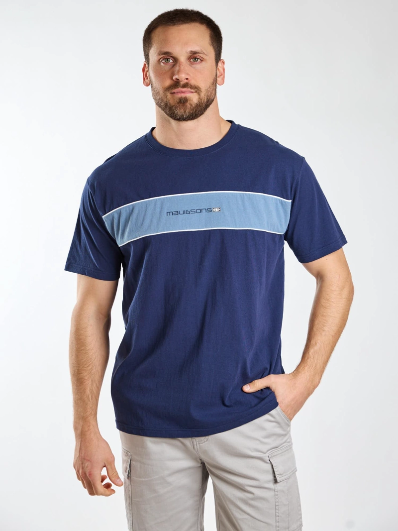 POLERA MC SURF  BLOCK AZUL HOMBRE MAUI AND SONS - 6