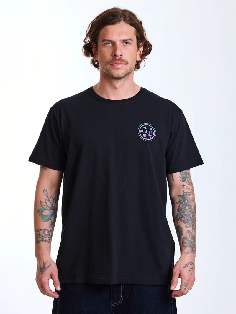 POLERA MC PACIFIC NEGRO HOMBRE MAUI AND SONS - 1