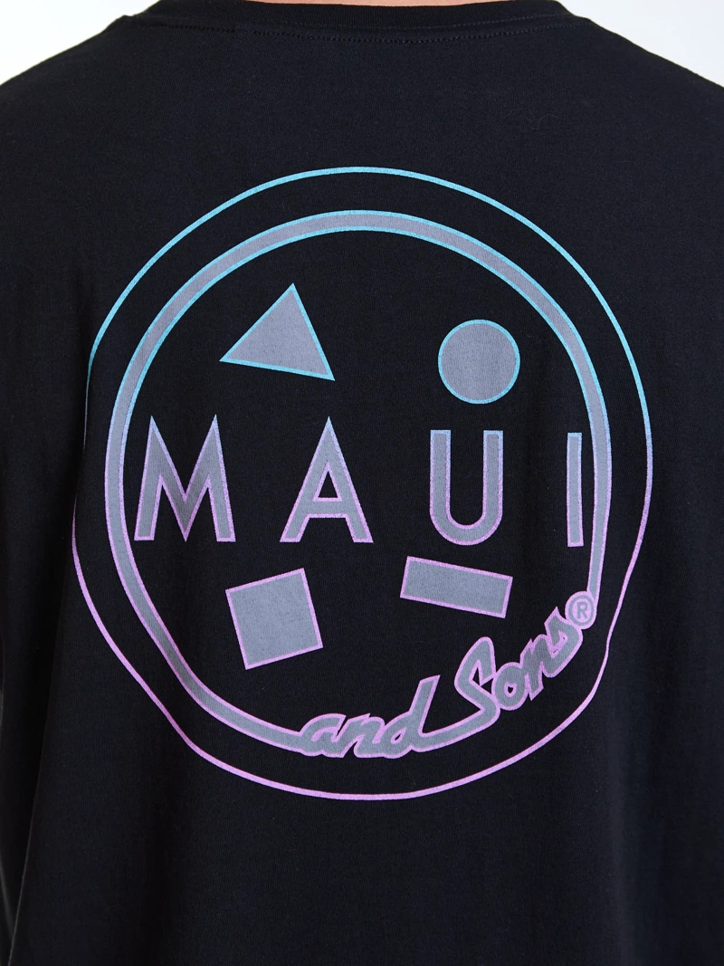 POLERA MC PACIFIC NEGRO HOMBRE MAUI AND SONS - 4