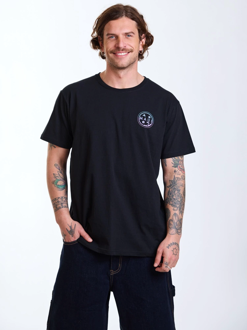 POLERA MC PACIFIC NEGRO HOMBRE MAUI AND SONS - 6