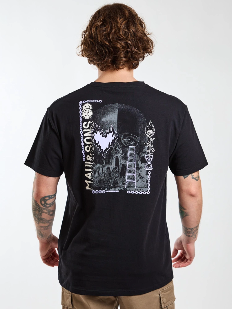 POLERA MC SANDY NEGRO HOMBRE MAUI AND SONS - 2