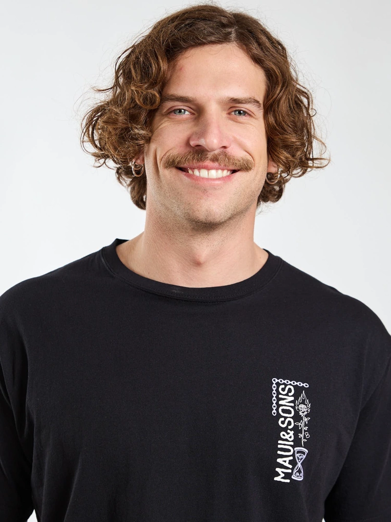 POLERA MC SANDY NEGRO HOMBRE MAUI AND SONS - 5