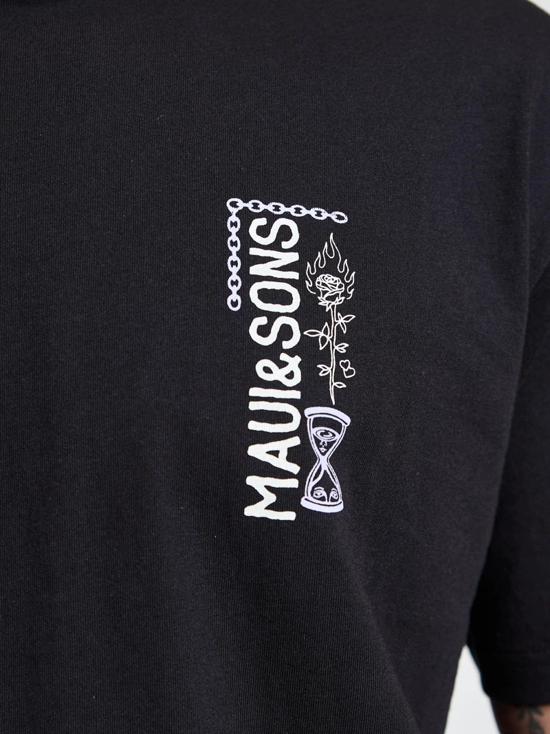 POLERA MC SANDY NEGRO HOMBRE MAUI AND SONS - 6