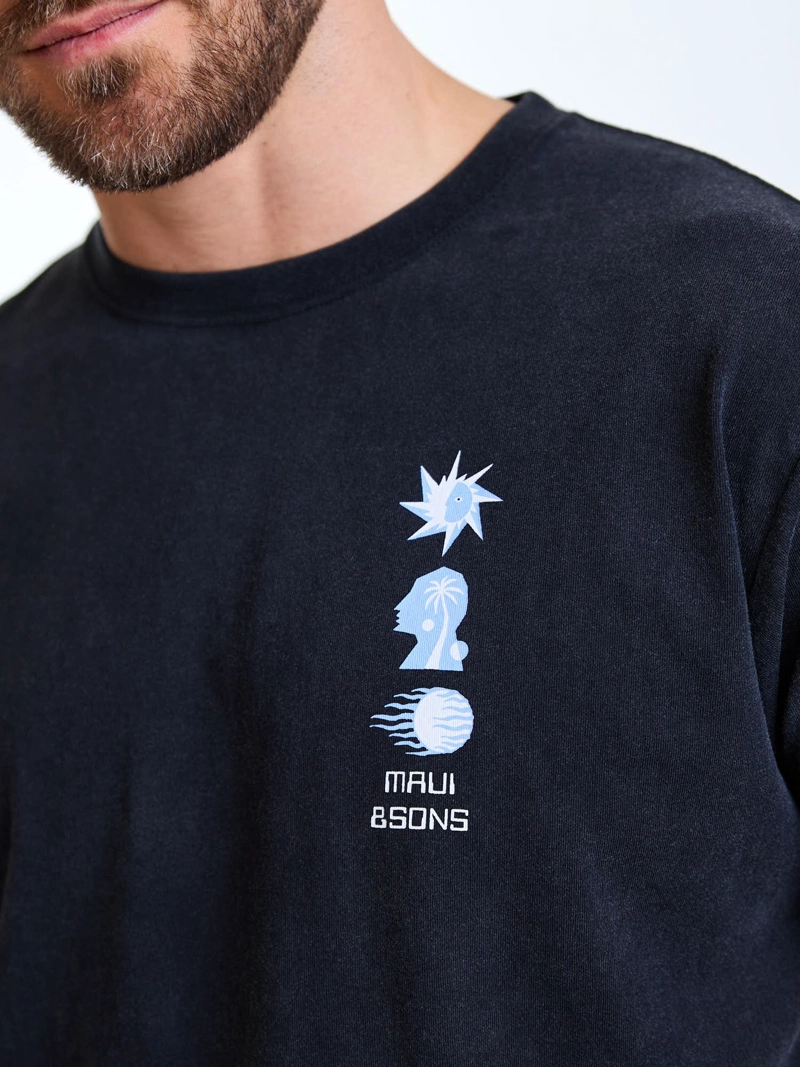 POLERA MC SUN NEGRO HOMBRE MAUI AND SONS - 6