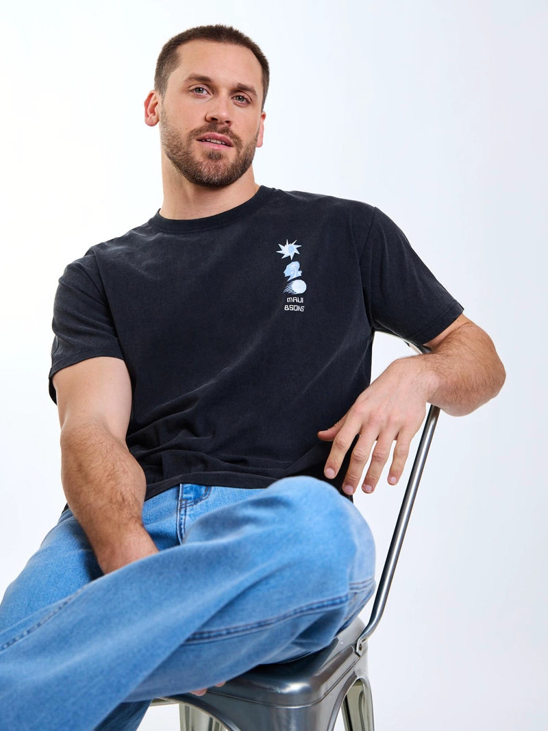 POLERA MC SUN NEGRO HOMBRE MAUI AND SONS - 8