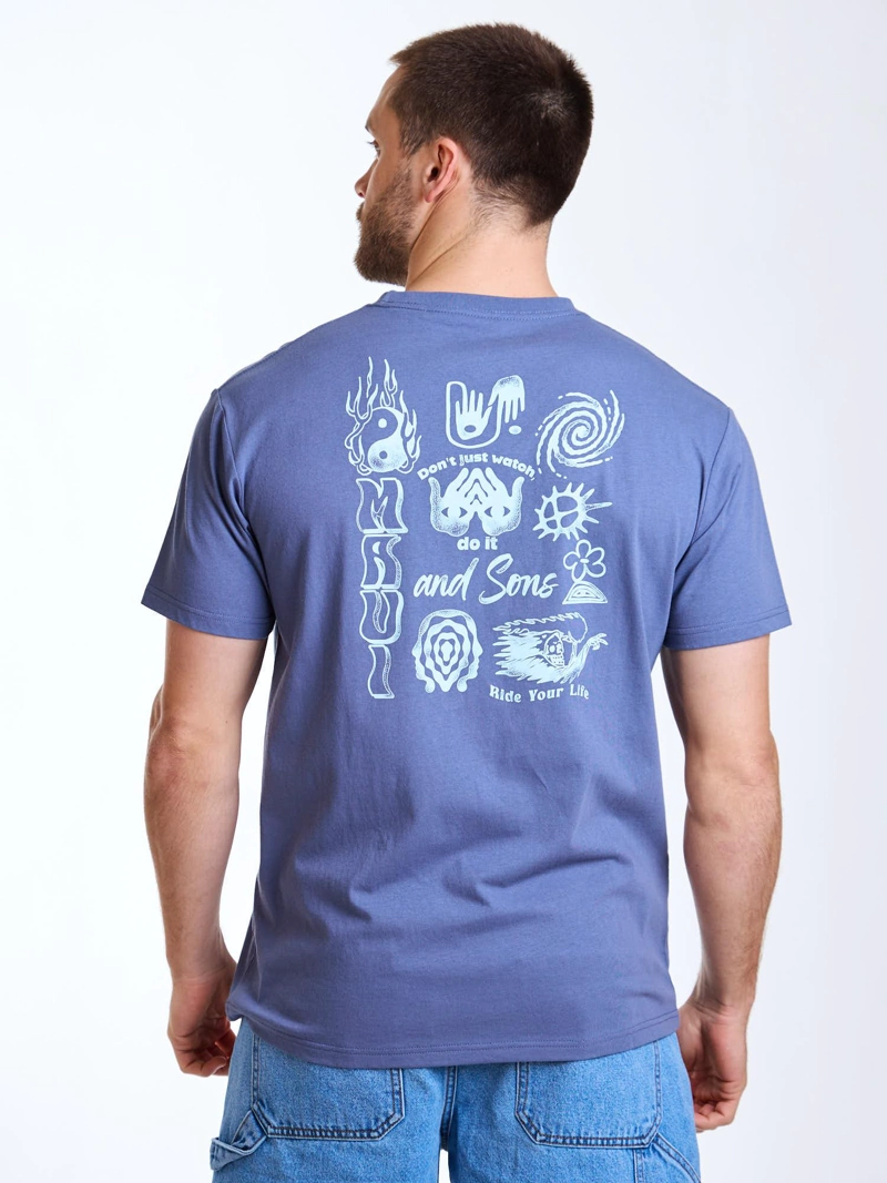 POLERA MC GRID CELESTE HOMBRE MAUI AND SONS - 2