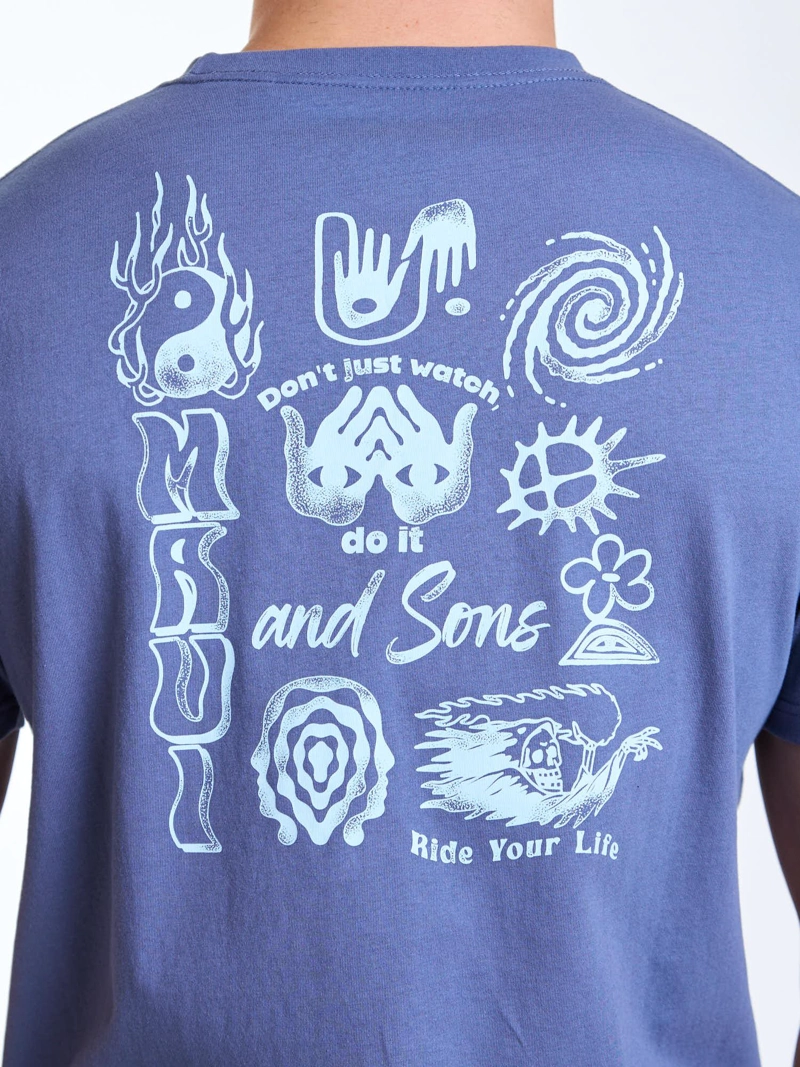 POLERA MC GRID CELESTE HOMBRE MAUI AND SONS - 4