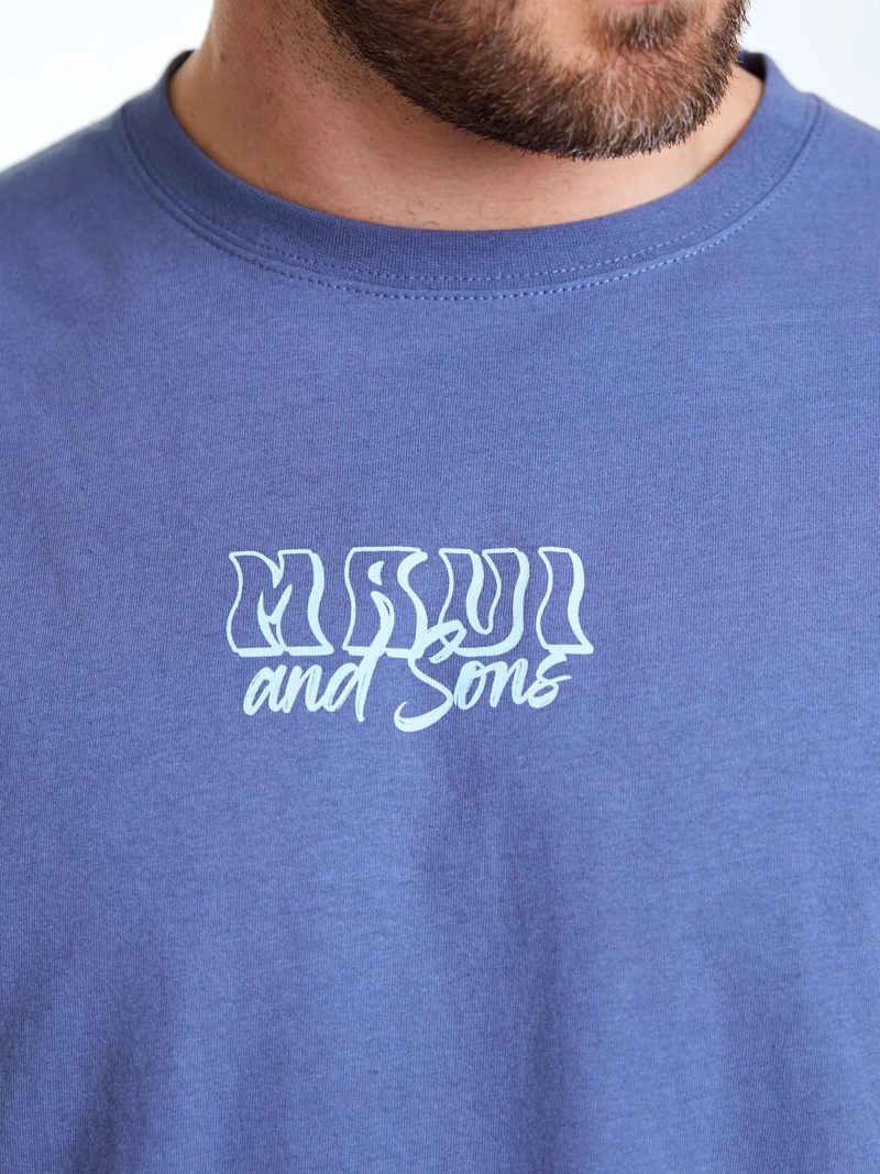 POLERA MC GRID CELESTE HOMBRE MAUI AND SONS - 6